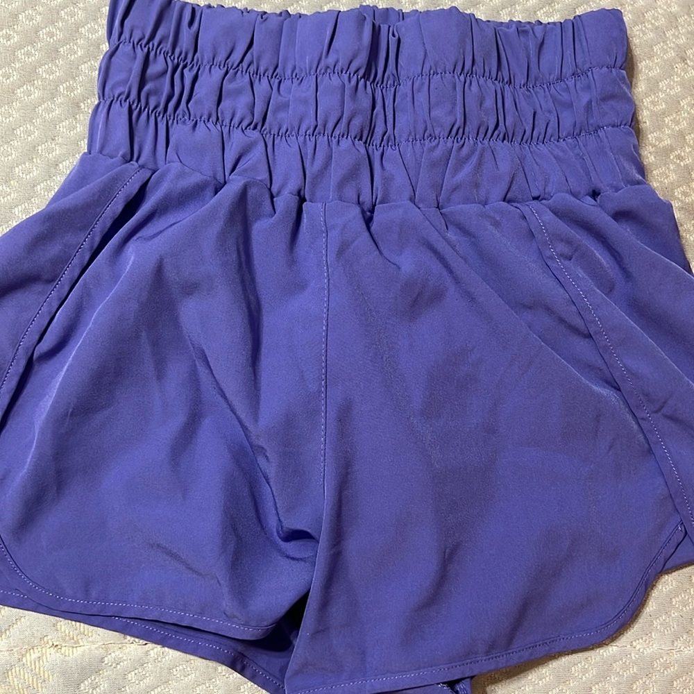 Lined purple shorts